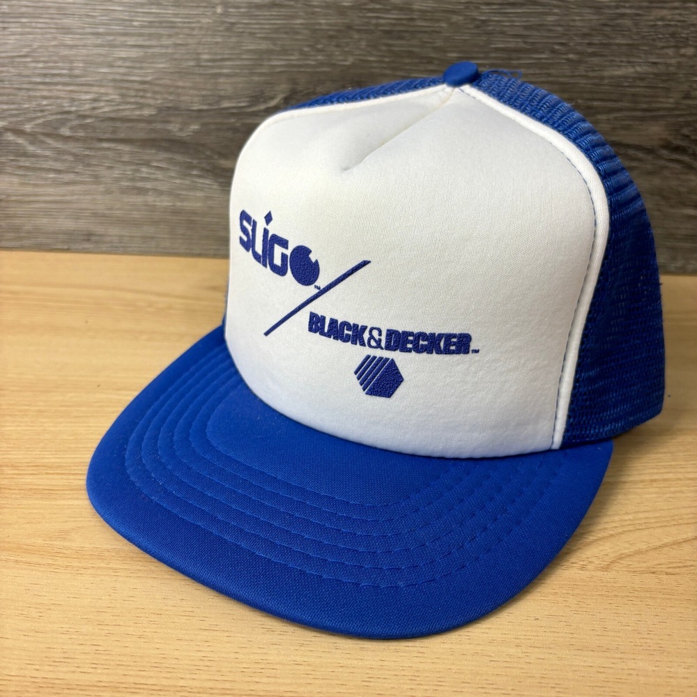 Black & Decker Hat Cap Snapback Trucker Blue Sligo One Size Adjustable